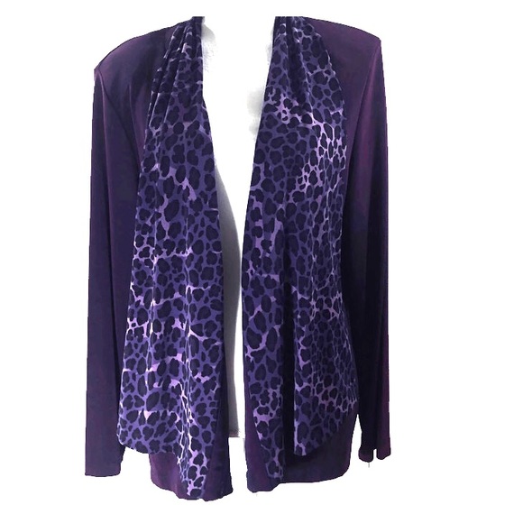 Draper’s & Damon Jackets & Blazers - Draper’s & Damons Purple Slinky Jacket Blazer L